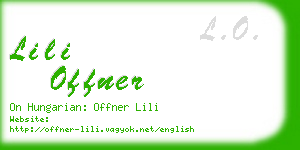 lili offner business card